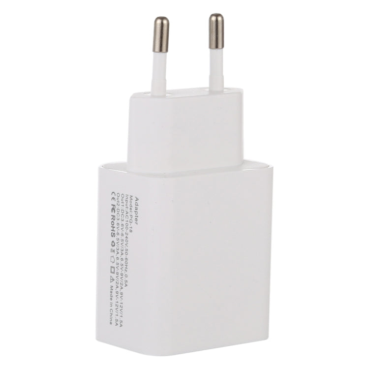 Adaptador de corriente de 18 W Adaptador de enchufe Enchufe europeo, EU Plug
