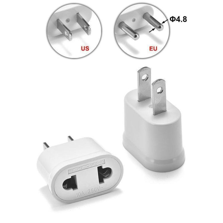 Adaptador universal de enchufe de toma de corriente de viaje para pared de CA con enchufe de EE. UU. y UE a EE. UU., CA 250 V