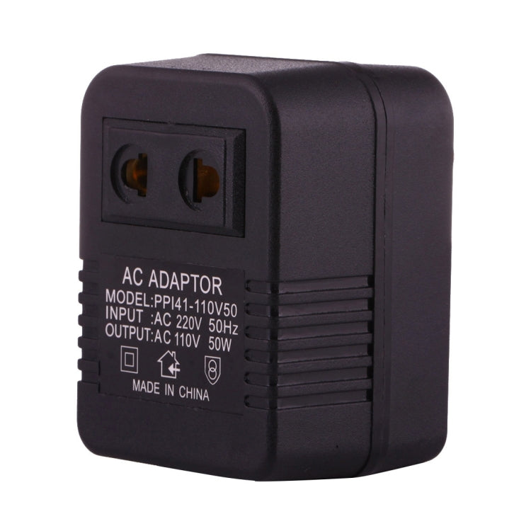 Adaptador de toma de corriente alterna de 220V a 110V 50W, enchufe UE/EE. UU. a enchufe estadounidense, 220V to 110V 50W