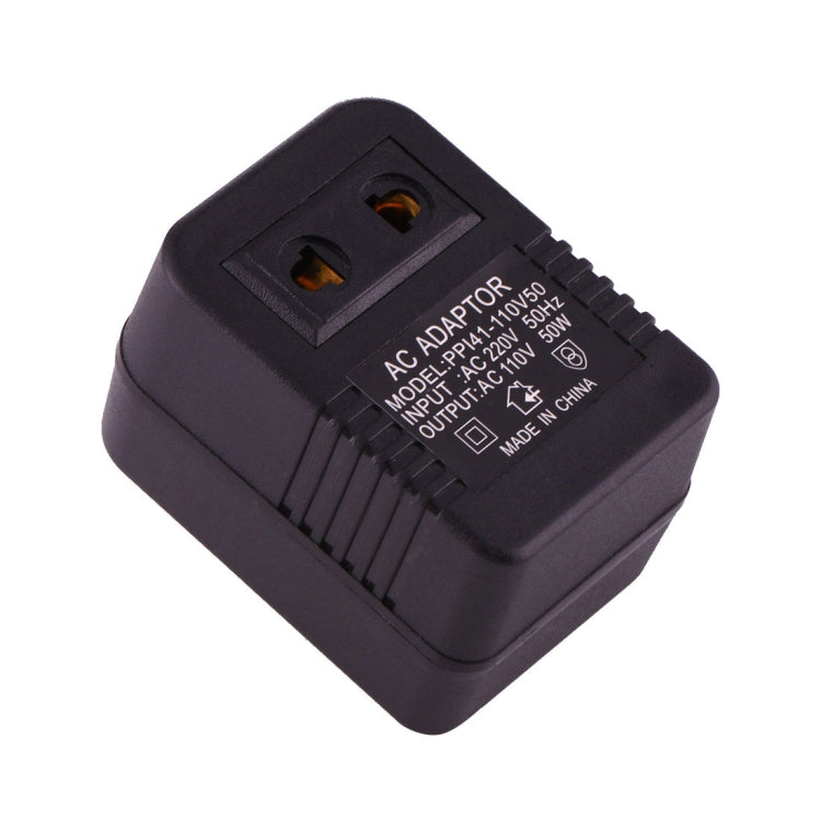 Adaptador de toma de corriente alterna de 220V a 110V 50W, enchufe UE/EE. UU. a enchufe estadounidense, 220V to 110V 50W