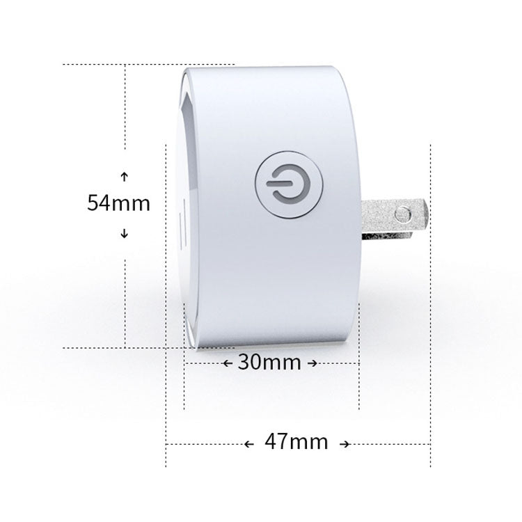 Mini enchufe WiFi de forma redonda 10A, Control remoto por aplicación, temporizador, enchufe inteligente, compatible con Alexa y Google Home, CA 100-240V, enchufe JP/EE. UU.
