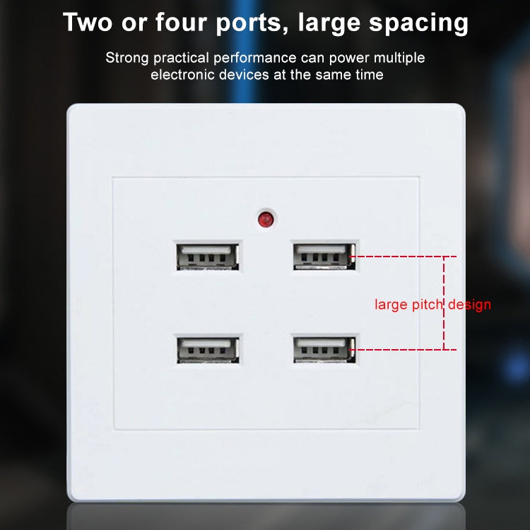 5V 3.1A 4 puertos USB cargador de pared adaptador estación de muelle panel de alimentación, entrada de 36V, 4 Ports USB 2.0