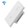 WS-US-02 Aplicación EWeLink y control táctil 2A Interruptor de pared inteligente con panel de vidrio templado de 2 bandas, CA 90 V-250 V, enchufe de EE. UU., 2 Gangs