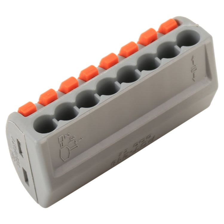 10 Uds. Conector de cableado arquitectónico serie PCT de 8 puertos distribuidor de Conductor de lámpara LED caja de conexiones junta de cable, 8 Port