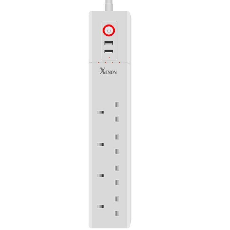 2 x puertos USB + 4 x enchufe para Reino Unido Control remoto WiFi Toma de corriente inteligente funciona con Alexa y Google Home, longitud del cable: 1,8 m, CA 90-265 V, enchufe para Reino Unido, 4xUSB + 3xUK Plug(UK Plug)
