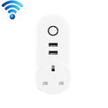 SA-002 2 puertos USB + 1 enchufe europeo WiFi enchufe inteligente, Compatible con Alexa y Google Home, CA 110V-230V, EU Plug, UK Plug, US Plug