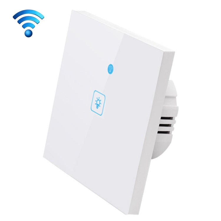 WS-EU-01 Aplicación EWeLink y control táctil 2A Interruptor de pared inteligente con panel de vidrio templado de 1 unidad, CA 90 V-250 V, enchufe de la UE, 1 Gang