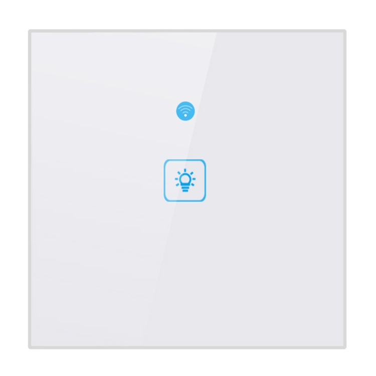 WS-EU-01 Aplicación EWeLink y control táctil 2A Interruptor de pared inteligente con panel de vidrio templado de 1 unidad, CA 90 V-250 V, enchufe de la UE, 1 Gang