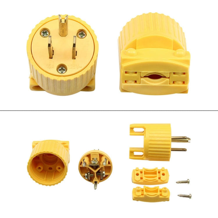Adaptador de corriente tripolar desmontable del adaptador de enchufe 15A de 5-15P 125V, enchufe de EE. UU.