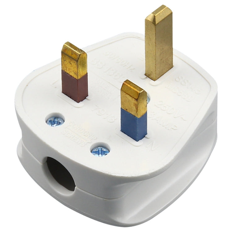 Enchufe de cableado de alimentación de 13 A de tres clavijas con tubo fusible, enchufe británico