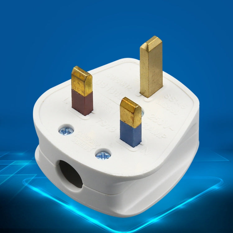 Enchufe de cableado de alimentación de 13 A de tres clavijas con tubo fusible, enchufe británico