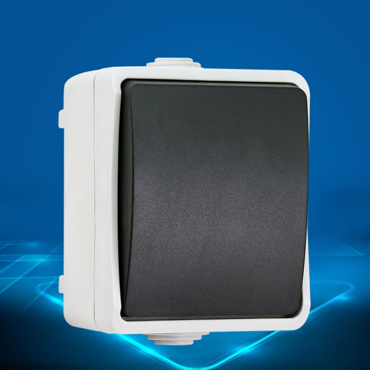 Interruptor de control único para baño y cocina, resistente al agua IP44, enchufe de la UE