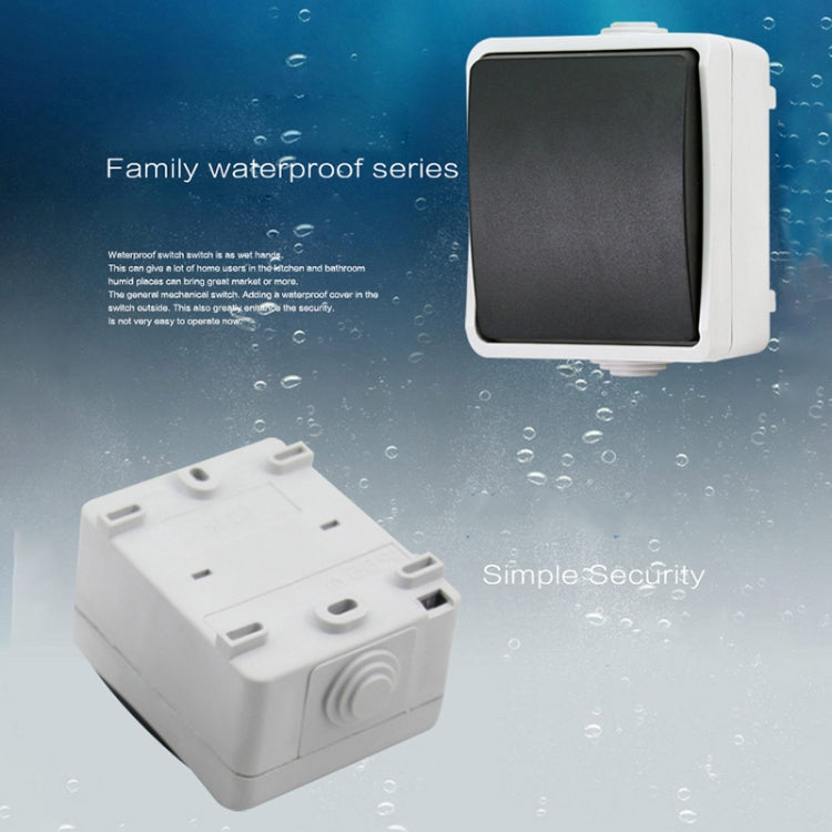 Interruptor de control único para baño y cocina, resistente al agua IP44, enchufe de la UE