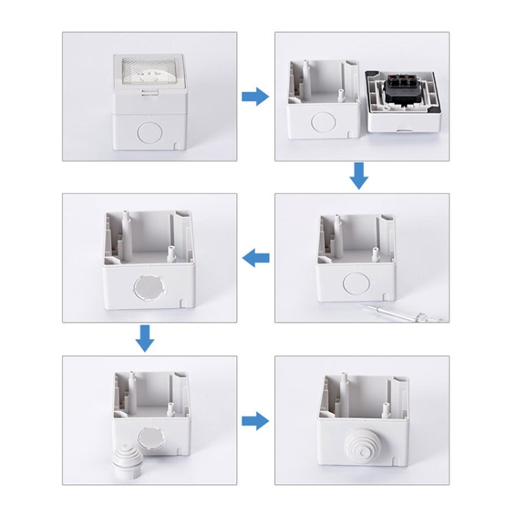 Enchufe de doble conexión impermeable IP55 para exteriores, enchufe de la UE