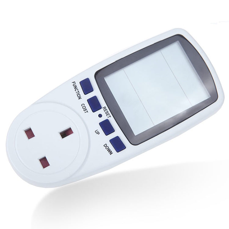 AC 230-250V 50Hz Max 13A Pantalla LCD Medidor de energía Watt Volt Voltaje Analizador de potencia Monitor de electricidad automático Analizador de potencia, enchufe del Reino Unido, AC 230-250V UK Plug