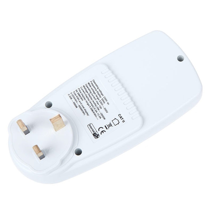 AC 230-250V 50Hz Max 13A Pantalla LCD Medidor de energía Watt Volt Voltaje Analizador de potencia Monitor de electricidad automático Analizador de potencia, enchufe del Reino Unido, AC 230-250V UK Plug