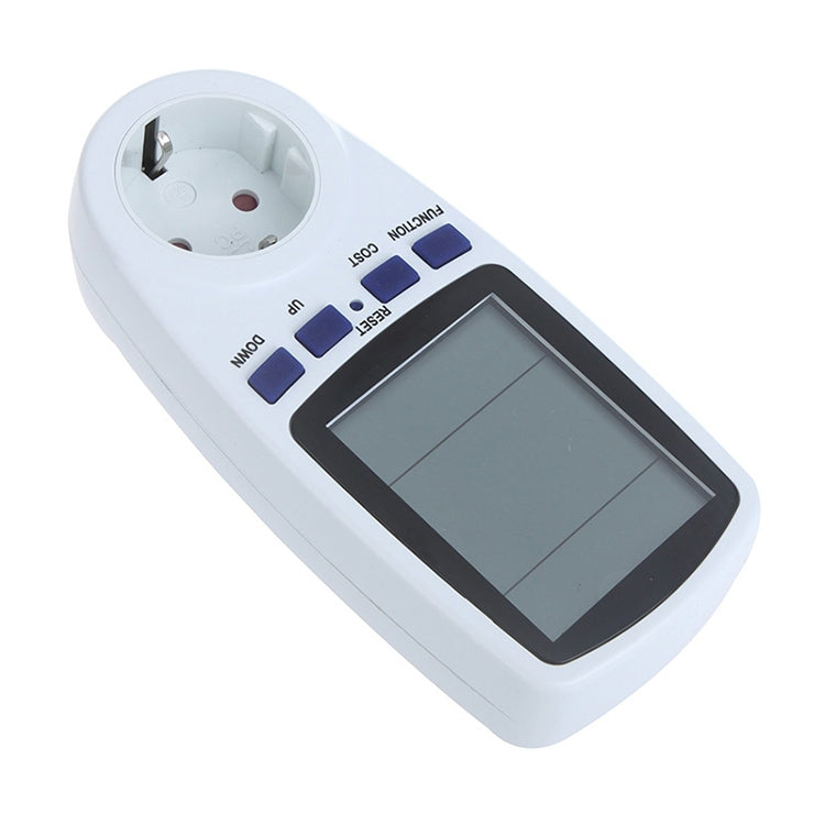 AC 230V 50Hz Max 16A Pantalla LCD Medidor de energía Watt Volt Voltaje Analizador de potencia Monitor de electricidad automático Analizador de potencia, enchufe de la UE, AC 230V EU Plug