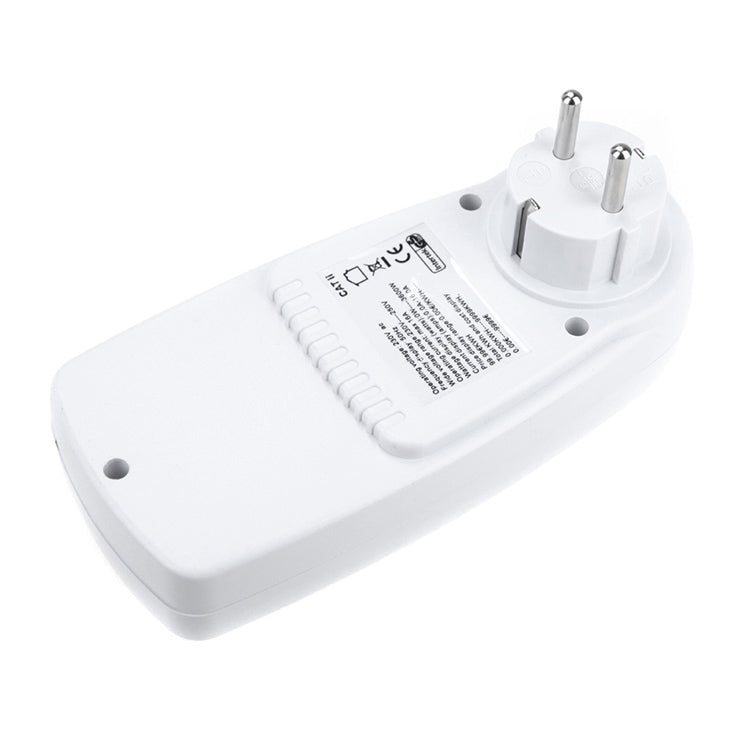 AC 230V 50Hz Max 16A Pantalla LCD Medidor de energía Watt Volt Voltaje Analizador de potencia Monitor de electricidad automático Analizador de potencia, enchufe de la UE, AC 230V EU Plug