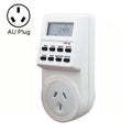 Reloj con pantalla LCD enchufable para hogar inteligente, CA de 240V, función de horario de verano, 12/24 horas, interruptor de temporizador cambiable, enchufe AU, AC 240V AU Plug