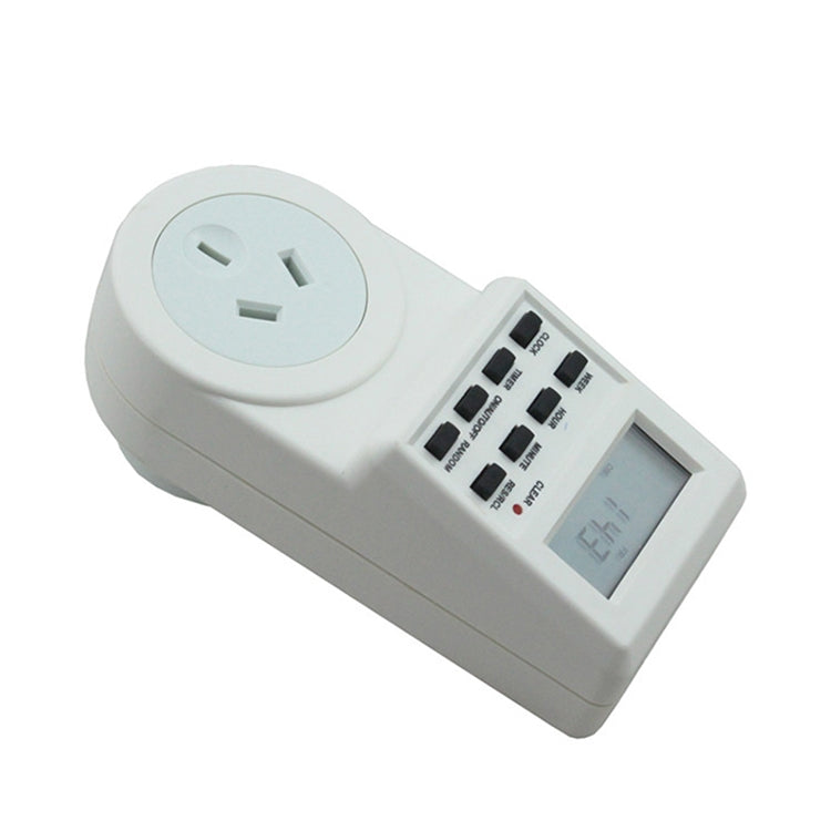 Reloj con pantalla LCD enchufable para hogar inteligente, CA de 240V, función de horario de verano, 12/24 horas, interruptor de temporizador cambiable, enchufe AU, AC 240V AU Plug