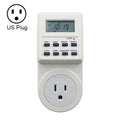 AC 120V Smart Home Plug-in Pantalla LCD Reloj Función de horario de verano 12/24 horas Toma de interruptor de temporizador cambiable, enchufe de EE. UU., AC 120V US Plug