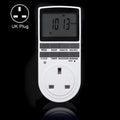 Reloj con pantalla LCD enchufable para hogar inteligente, CA de 230V, función de horario de verano, 12/24 horas, interruptor con temporizador cambiable, enchufe para Reino Unido, AC 230V UK Plug