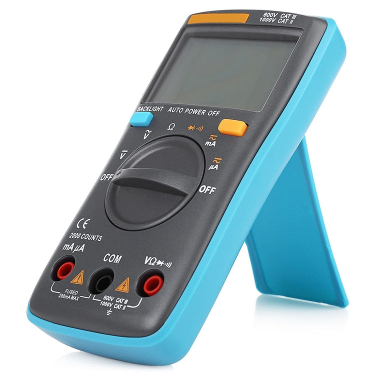 Multímetro Digital portátil ZT98 CAT III 600V, medidor de voltaje de corriente CA/CC con retroiluminación de 2000 recuentos con pantalla LCD y soporte, ZT98