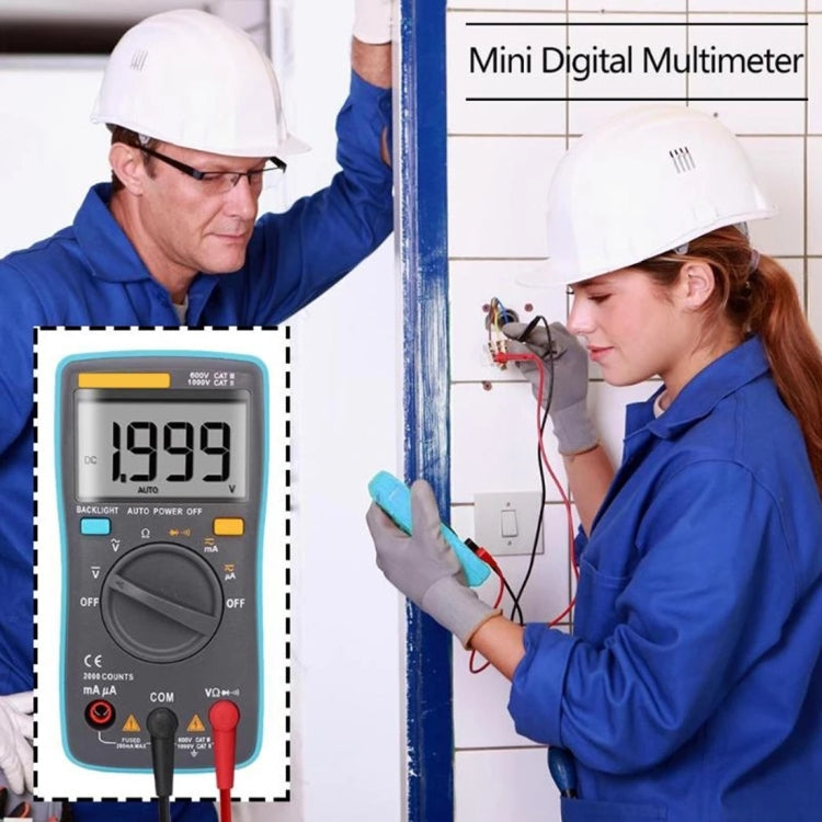 Multímetro Digital portátil ZT98 CAT III 600V, medidor de voltaje de corriente CA/CC con retroiluminación de 2000 recuentos con pantalla LCD y soporte, ZT98