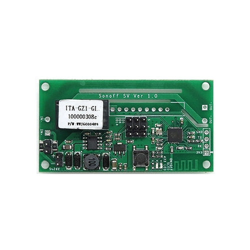 Sonoff SV 10A Módulo de relé de interruptor inteligente con sincronización remota inalámbrica WiFi de un solo canal funciona con Alexa y Google Home, compatible con iOS y Android, DC 5V-24V, 5V-24V
