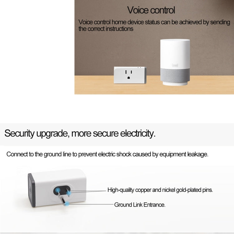 Sonoff S31 16A Aplicación de teléfono Temporizador remoto y energía Monitor de uso de energía Mini WiFi Smart Socket Funciona con Alexa y Google Home, enchufe de EE. UU., S31 US