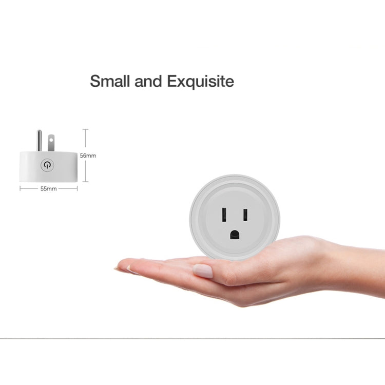 SA-003 10A Mini WiFi Plug Timing Smart Socket funciona con Alexa y Google Home, CA 100-240V, enchufe de EE. UU., SA-003