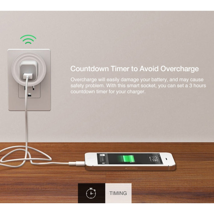 SA-003 10A Mini WiFi Plug Timing Smart Socket funciona con Alexa y Google Home, CA 100-240V, enchufe de EE. UU., SA-003