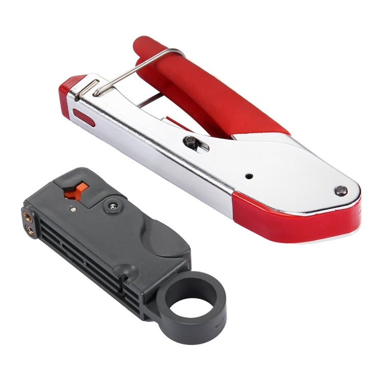 WLXY 518A Alicates para prensar Pelacables Juego de herramientas manuales de reparación para cable coaxial RG59 / RG6, Wire Stripper+Extrusion Tool