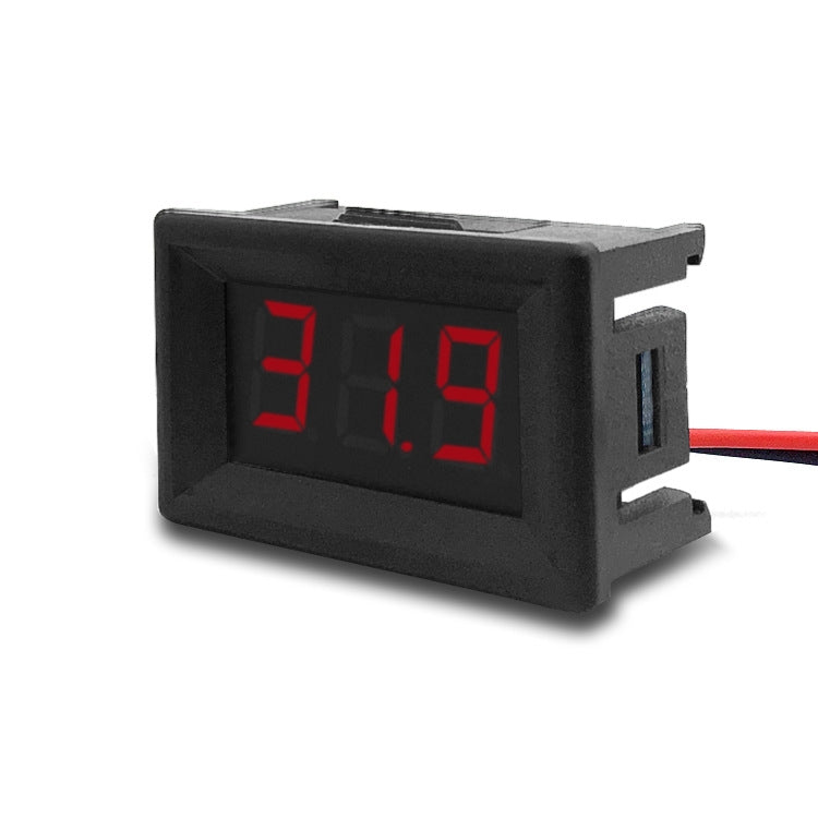 Medidor de voltaje digital de 3 cables de 10 piezas de 0,36 pulgadas con carcasa, pantalla de luz de color, voltaje de medida: CC 0-100 V