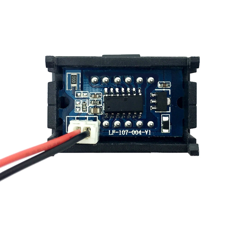 Medidor de voltaje digital de 3 cables de 10 piezas de 0,36 pulgadas con carcasa, pantalla de luz de color, voltaje de medida: CC 0-100 V