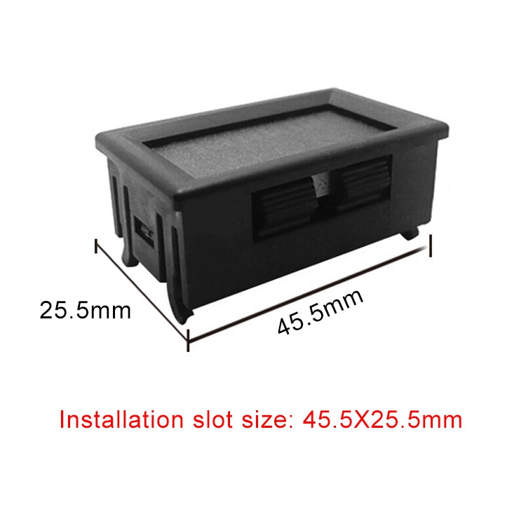 Medidor de voltaje digital de 3 cables terminales de 10 piezas de 0,56 pulgadas con carcasa, pantalla de luz de color, voltaje de medida: CC 0-100 V
