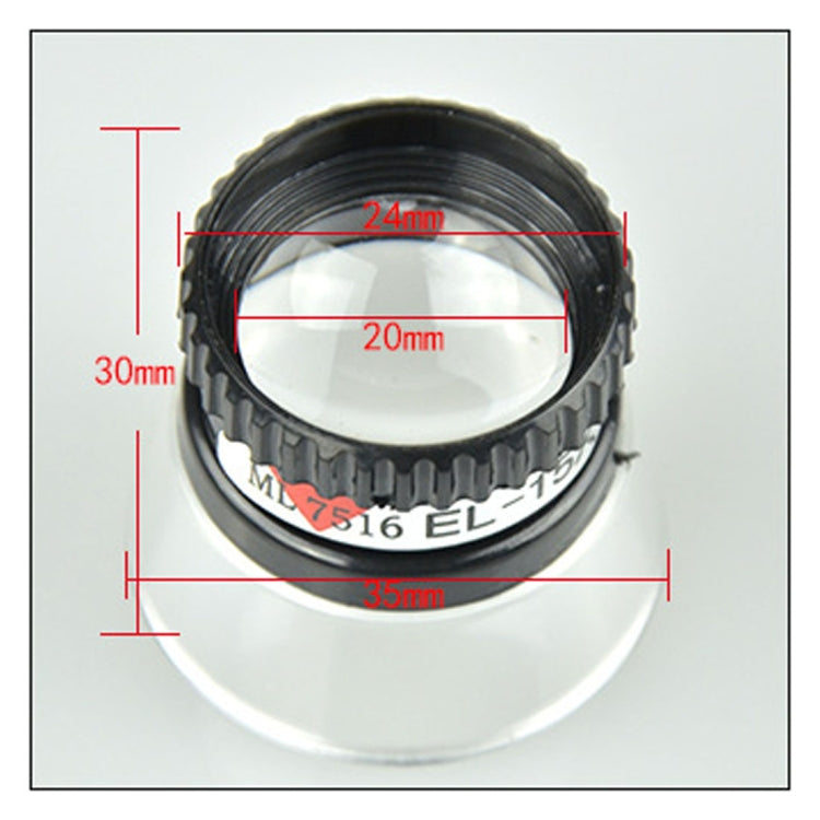 Mini lupa antigua portátil de joyería tipo cilindro 15X