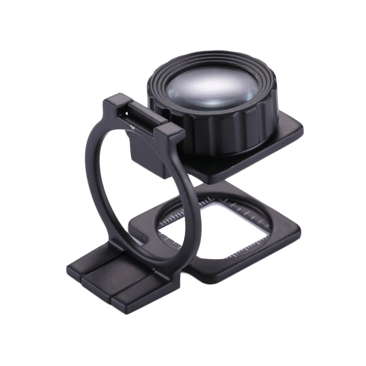 Lupa de montaje en mesa de escritorio con doble lente de metal plegable 10X, 20X