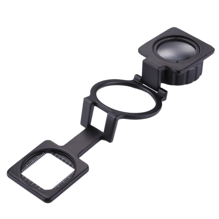 Lupa de montaje en mesa de escritorio con doble lente de metal plegable 10X, 20X