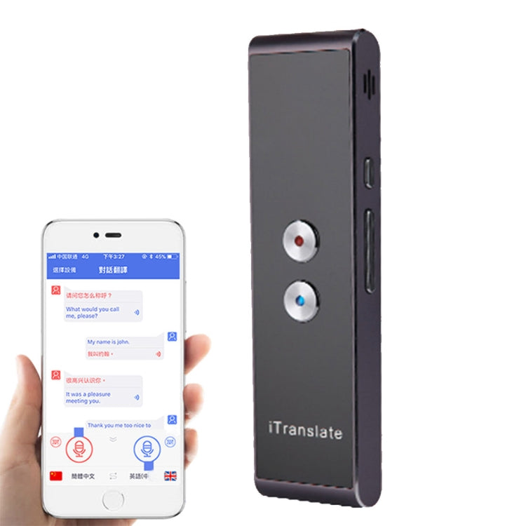 Traductor de voz inteligente de bolsillo portátil T8 Traductor de traducción de voz en tiempo real con micrófono dual, compatible con 33 idiomas