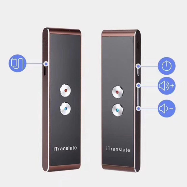 Traductor de voz inteligente de bolsillo portátil T8 Traductor de traducción de voz en tiempo real con micrófono dual, compatible con 33 idiomas