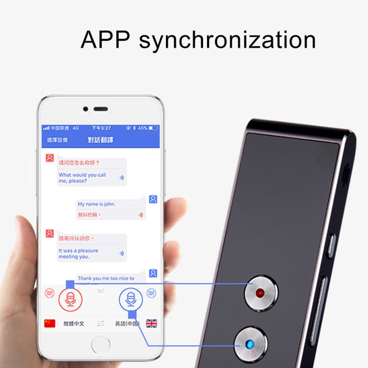 Traductor de voz inteligente de bolsillo portátil T8 Traductor de traducción de voz en tiempo real con micrófono dual, compatible con 33 idiomas