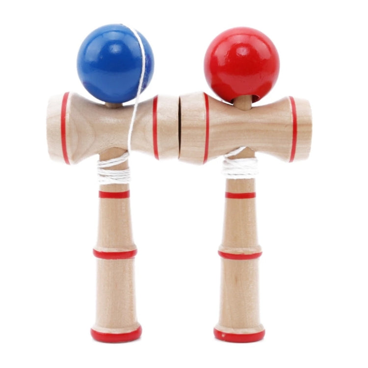 Kendama de juguete de habilidad de madera clásico con cuerda adicional, tamaño: 13,5 x 5,5 cm