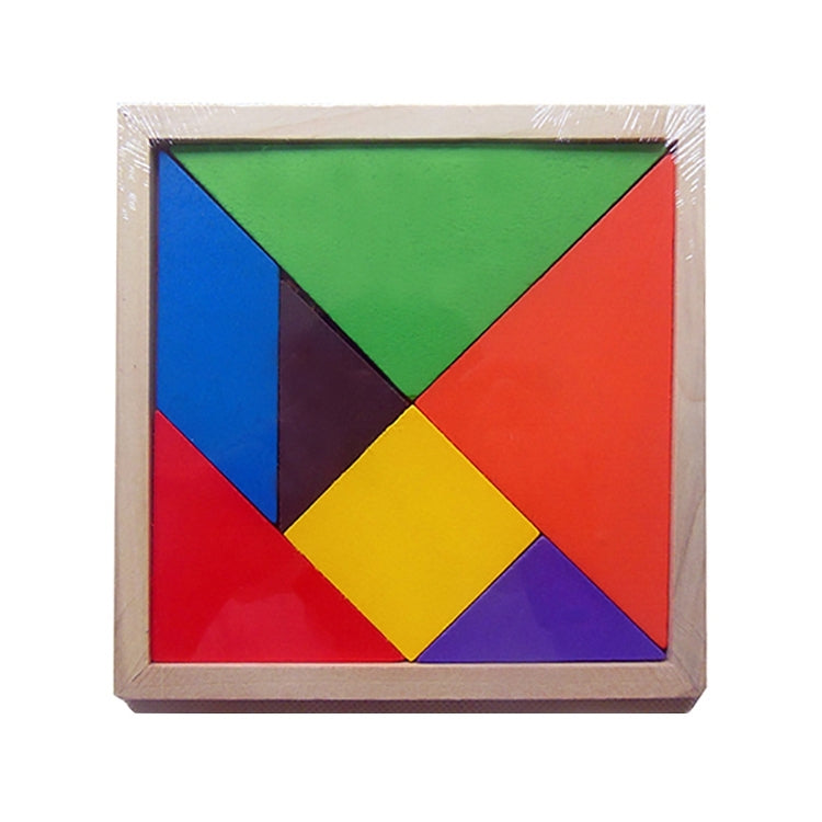 Rompecabezas de madera fina de juguete para bebés Tangram de gran tamaño, tamaño: 16 * 16 cm, Tangram, Size: 16*16cm
