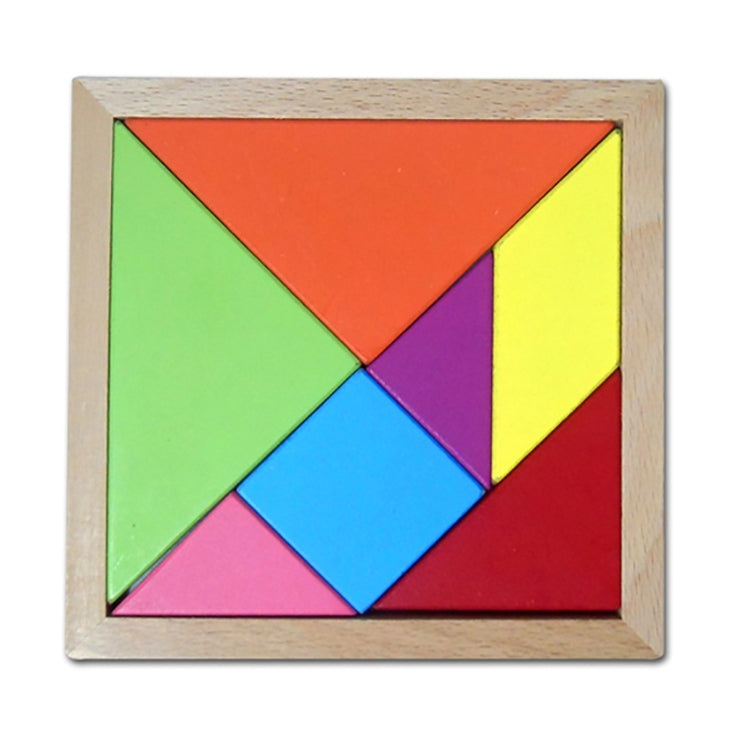 Juguete para bebé Rompecabezas de madera fina Tangram de haya, Tamaño: 15 * 15 cm, Tangram, Size: 15*15cm
