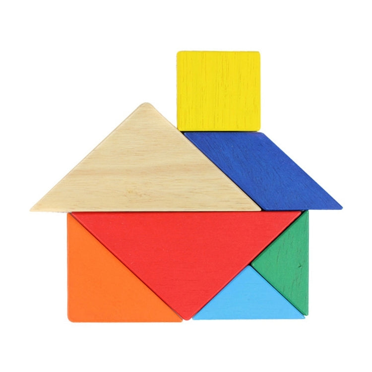 Juguete para bebé Rompecabezas de madera fina Tangram de haya, Tamaño: 15 * 15 cm, Tangram, Size: 15*15cm