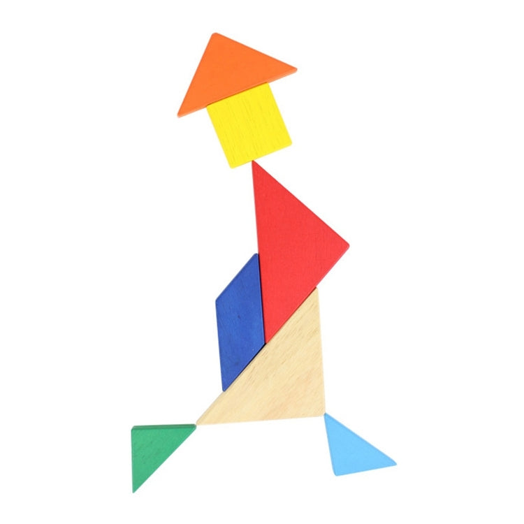 Juguete para bebé Rompecabezas de madera fina Tangram de haya, Tamaño: 15 * 15 cm, Tangram, Size: 15*15cm