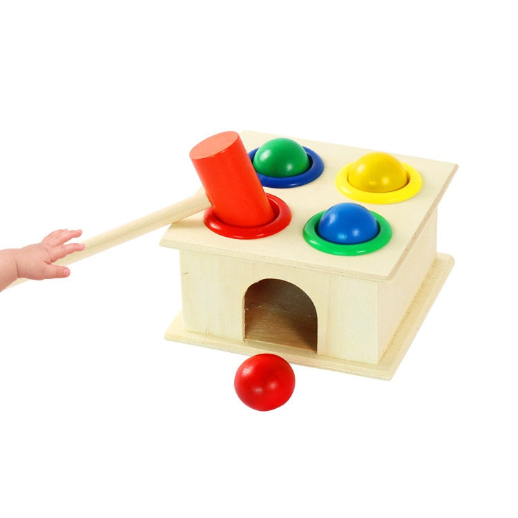 Mesa de golpeo de percusión de juguete intelectual de educación temprana para bebés, tamaño: 12 * 12 * 10 cm, Burlywood