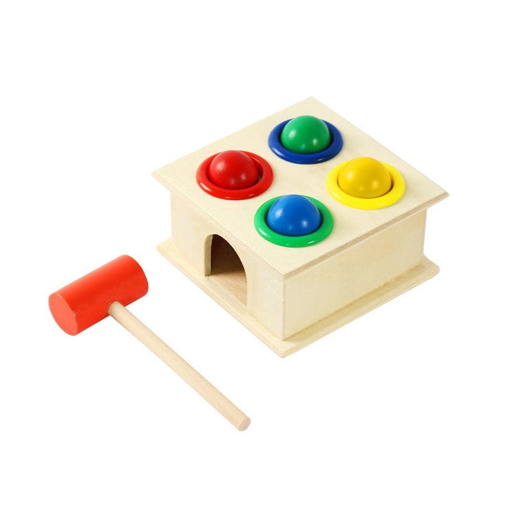 Mesa de golpeo de percusión de juguete intelectual de educación temprana para bebés, tamaño: 12 * 12 * 10 cm, Burlywood