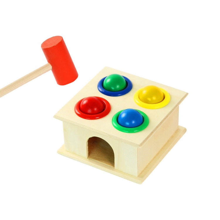 Mesa de golpeo de percusión de juguete intelectual de educación temprana para bebés, tamaño: 12 * 12 * 10 cm, Burlywood